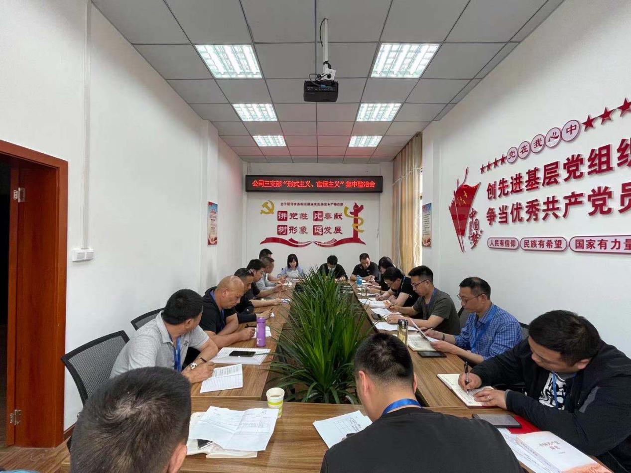 公司三支部召開(kāi)黨員大會(huì)暨“形式主義、官僚主義”集中整治工作會(huì)