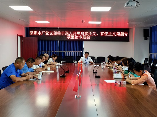 菜壩水廠黨支部召開(kāi)關(guān)于深入開(kāi)展形式主義、官僚主義問(wèn)題專(zhuān)項(xiàng)整治專(zhuān)題會(huì)