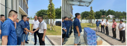 公服集團(tuán)黨委書記、董事長(zhǎng)楊中才一行到清源水務(wù)公司開展“夏送清涼”慰問活動(dòng)